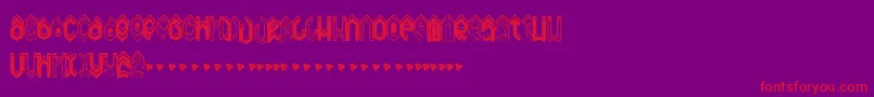 Dreamy ffy Font – Red Fonts on Purple Background