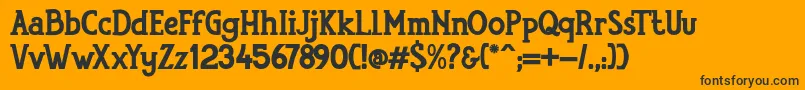 RumouraBoldPersonalUseOnly Font – Black Fonts on Orange Background