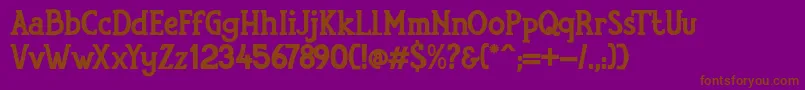 RumouraBoldPersonalUseOnly Font – Brown Fonts on Purple Background