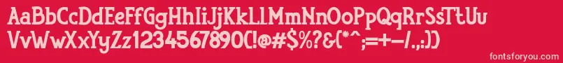 RumouraBoldPersonalUseOnly Font – Pink Fonts on Red Background