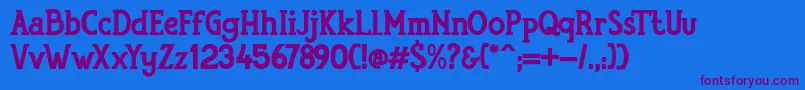 Шрифт RumouraBoldPersonalUseOnly – фиолетовые шрифты на синем фоне