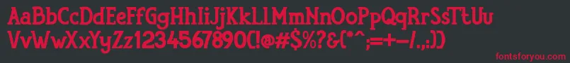 RumouraBoldPersonalUseOnly Font – Red Fonts on Black Background