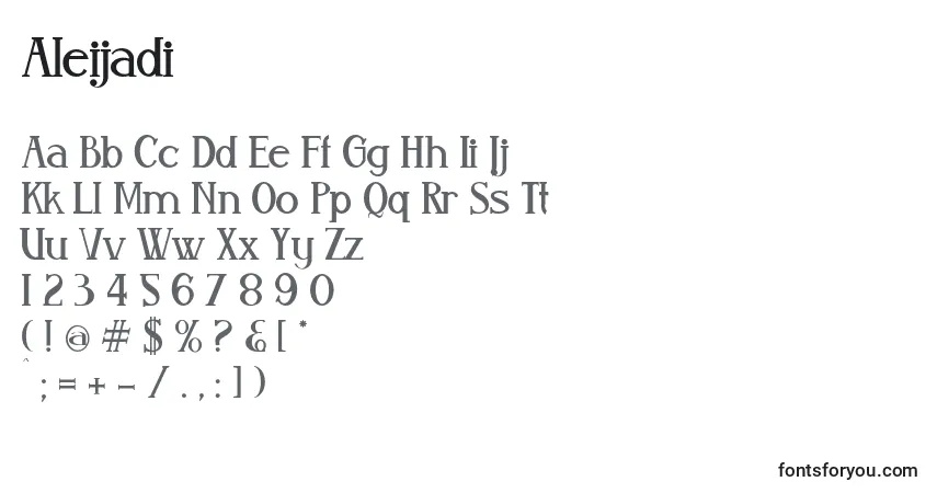 Шрифт Aleijadi – алфавит, цифры, специальные символы