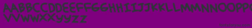 フォントSimplehand – 紫の背景に黒い文字
