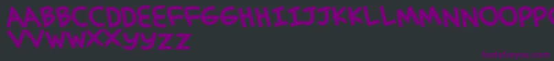 フォントSimplehand – 黒い背景に紫のフォント