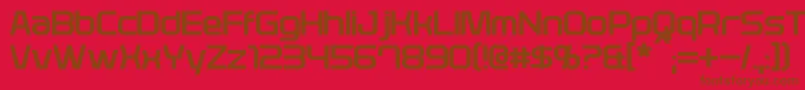 Plavsky Font – Brown Fonts on Red Background