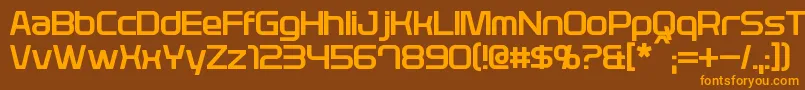Plavsky Font – Orange Fonts on Brown Background