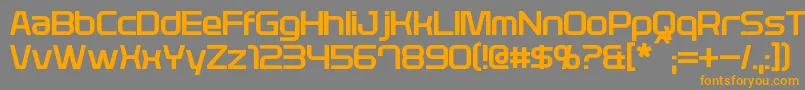 Plavsky Font – Orange Fonts on Gray Background