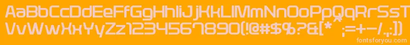 Plavsky Font – Pink Fonts on Orange Background