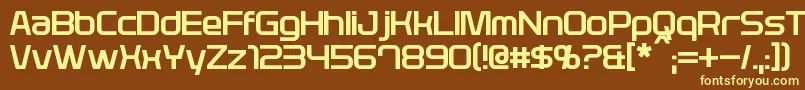 Plavsky Font – Yellow Fonts on Brown Background