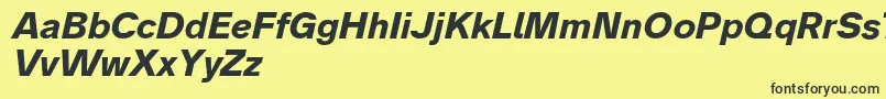 Analogue76boldoblique Font – Black Fonts on Yellow Background