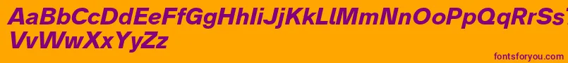 Analogue76boldoblique Font – Purple Fonts on Orange Background