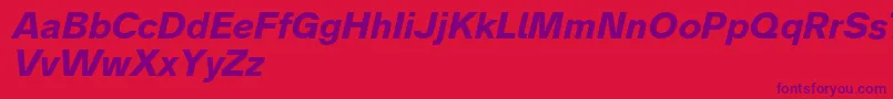 Analogue76boldoblique Font – Purple Fonts on Red Background
