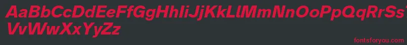 Analogue76boldoblique Font – Red Fonts on Black Background
