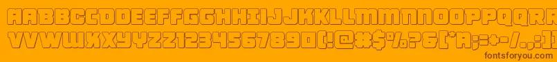 Victorycomicsout Font – Brown Fonts on Orange Background