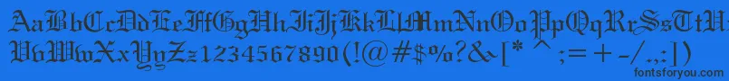 HolyUnion Font – Black Fonts on Blue Background