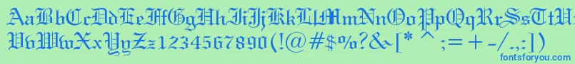 HolyUnion Font – Blue Fonts on Green Background