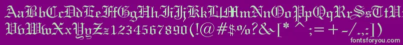 HolyUnion Font – Green Fonts on Purple Background