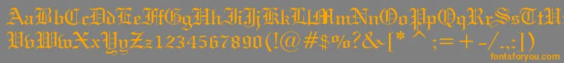 HolyUnion Font – Orange Fonts on Gray Background