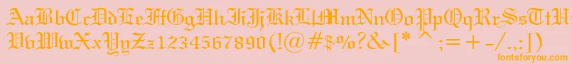 HolyUnion Font – Orange Fonts on Pink Background