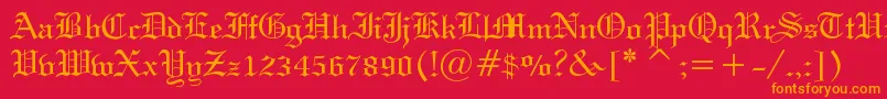HolyUnion Font – Orange Fonts on Red Background