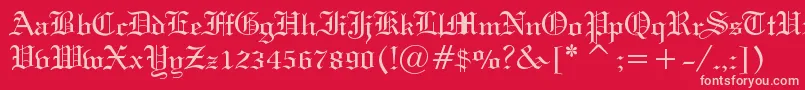 HolyUnion Font – Pink Fonts on Red Background