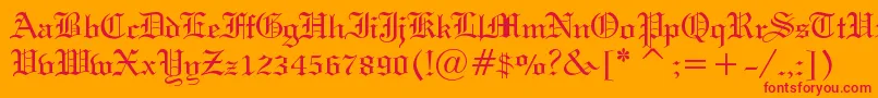 HolyUnion Font – Red Fonts on Orange Background