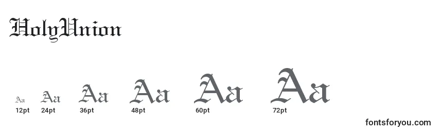 HolyUnion Font Sizes