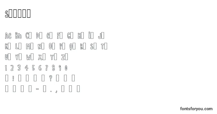 Schriftart Simple – Alphabet, Zahlen, spezielle Symbole