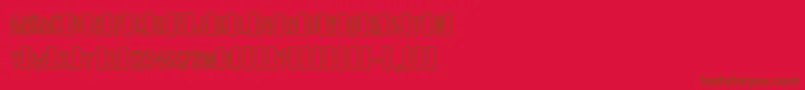 Simple-Schriftart – Braune Schriften auf rotem Hintergrund