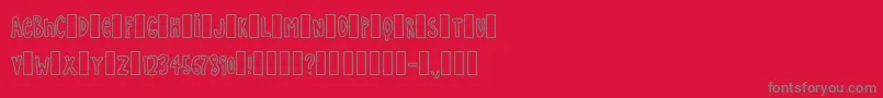 フォントSimple – 赤い背景に灰色の文字