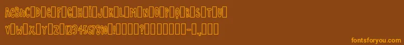 Simple Font – Orange Fonts on Brown Background