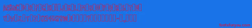 Simple Font – Red Fonts on Blue Background