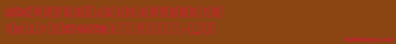 Simple Font – Red Fonts on Brown Background