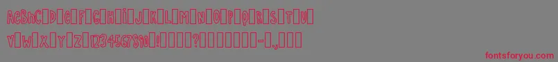 フォントSimple – 赤い文字の灰色の背景