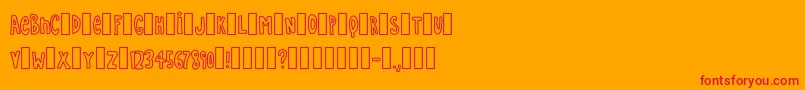 fuente Simple – Fuentes Rojas Sobre Fondo Naranja