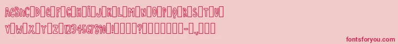 フォントSimple – ピンクの背景に赤い文字