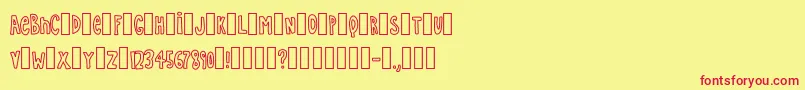 Simple Font – Red Fonts on Yellow Background