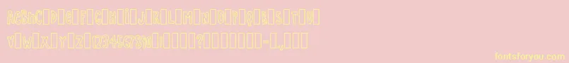 Simple Font – Yellow Fonts on Pink Background