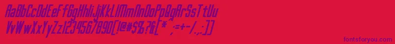 GothamNightsBoldItalic Font – Purple Fonts on Red Background