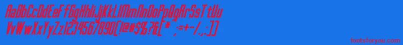 Подробнее о шрифте GothamNightsBoldItalic Шрифт GothamNightsBoldItalic – красные шрифты на синем фоне