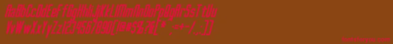 GothamNightsBoldItalic Font – Red Fonts on Brown Background