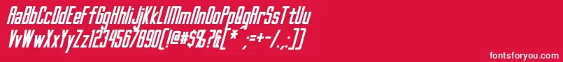 GothamNightsBoldItalic Font – White Fonts on Red Background