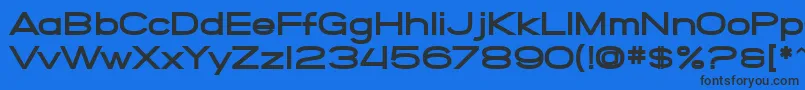 SfGrandezzaHeavy Font – Black Fonts on Blue Background