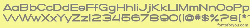 SfGrandezzaHeavy Font – Gray Fonts on Yellow Background