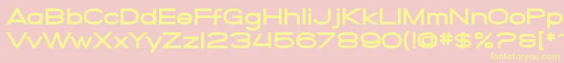 SfGrandezzaHeavy Font – Yellow Fonts on Pink Background