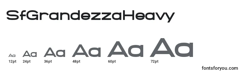 Размеры шрифта SfGrandezzaHeavy