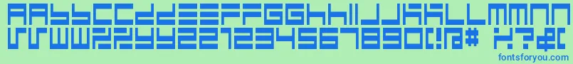 Bmmaa Font – Blue Fonts on Green Background