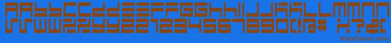 Bmmaa Font – Brown Fonts on Blue Background