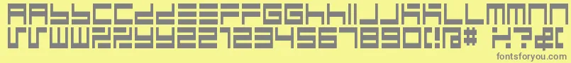 Weitere Informationen zur Bmmaa-Schriftart Bmmaa-Schriftart – Graue Schriften auf gelbem Hintergrund